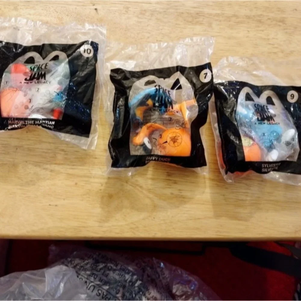 McDONALD'S HAPPY MEAL TOYS-LOT OF 3- SPACE JAM--BRAND NEW-SEALED